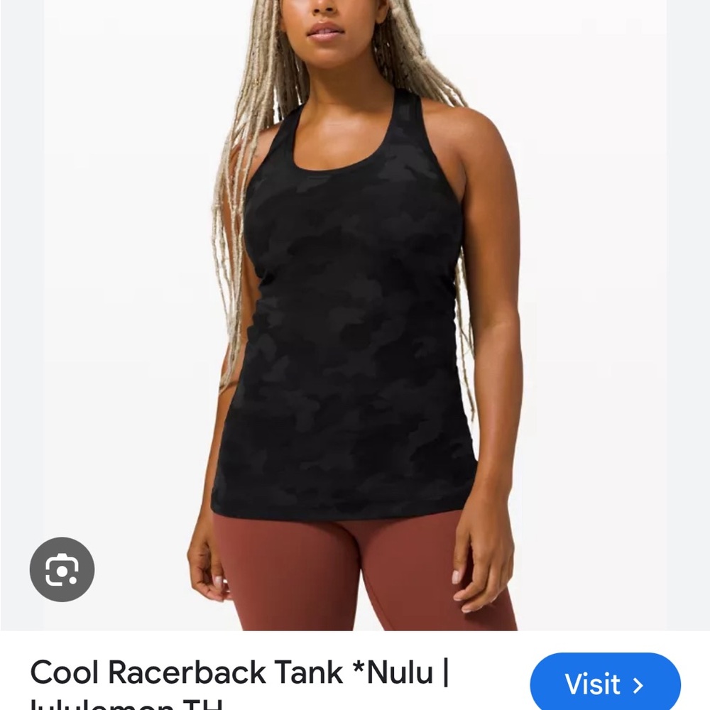 lululemon athletica Black Camo Racerback Tank Top